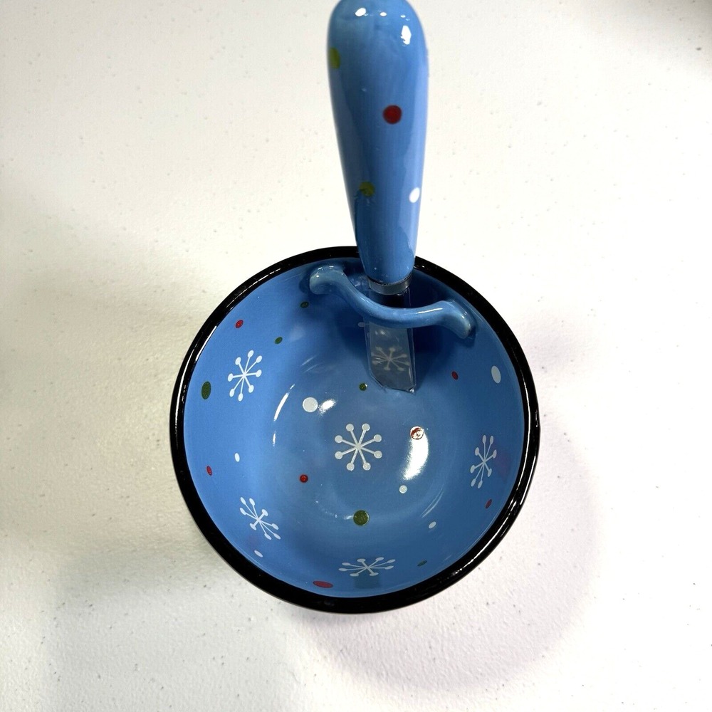 Temptations By Tara, Christmas Reindeer Appetizer Bowl with Knife Spreader Set - Picture 6 of 14